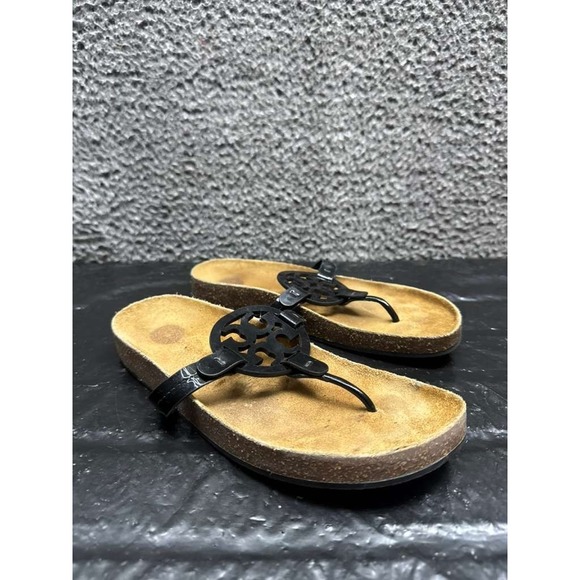 Tory Burch Shoes - Tory Burch Miller Cloud Leather Slip On Sandals Perfect Black Womens Size 8 US